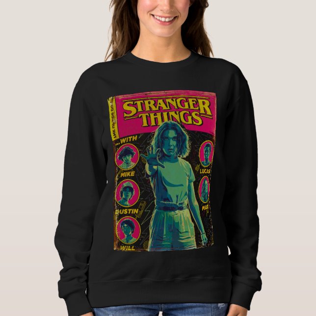 Stranger Things Group Shot Comic Cover Sweatshirt (Front)