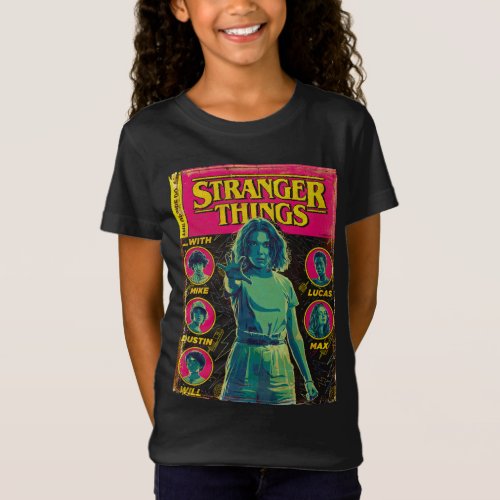 Stranger Things Group Shot Comic Cover T_Shirt