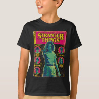 Stranger Things Group Shot Comic Cover T-Shirt