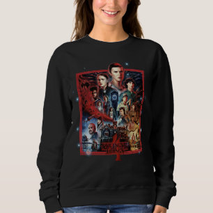 Stranger Things Group Shot Fireworks Poster Sweatshirt
