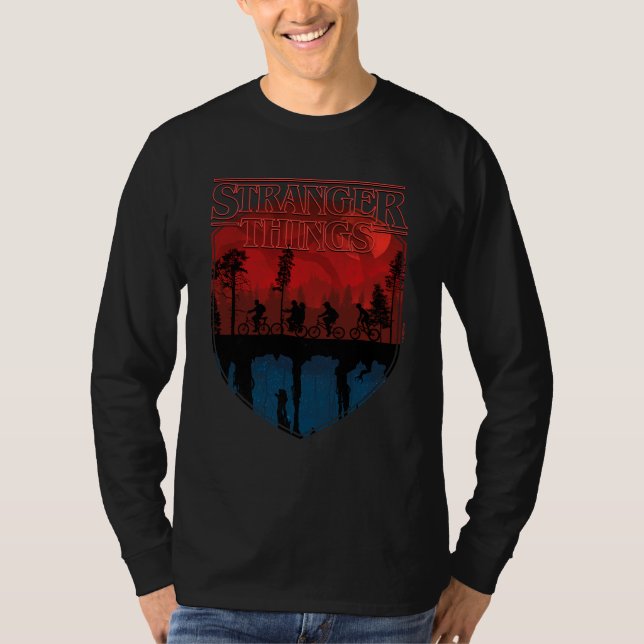 Stranger Things Group Shot Mindflayer Trail T-Shirt (Front)