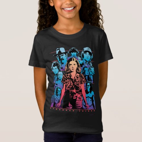 Stranger Things Group Shot Populous Gazing T_Shirt