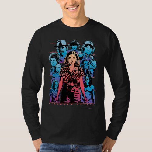 Stranger Things Group Shot Populous Gazing T_Shirt