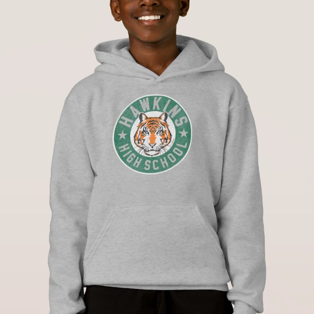 Stranger Things Hawkins High School Logo Hoodie (Front)