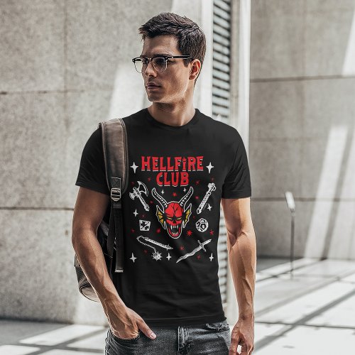 Stranger Things Hellfire Club Icon Collage T_Shirt