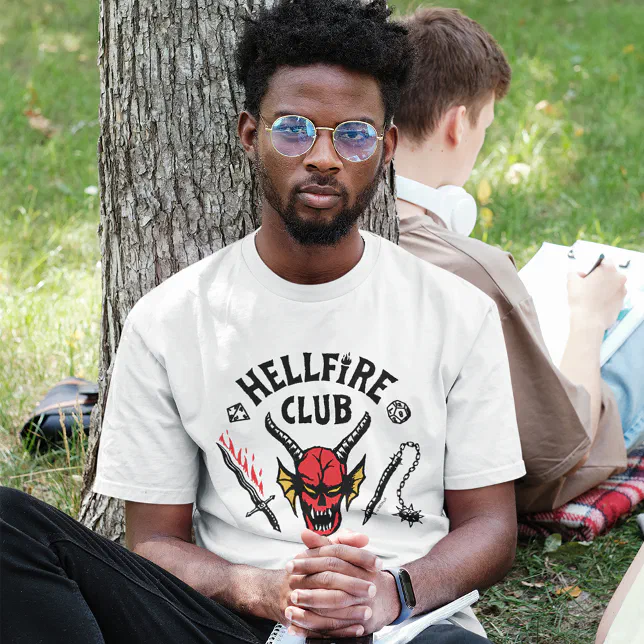 Stranger Things Hellfire Club Skull & Weapons T-Shirt
