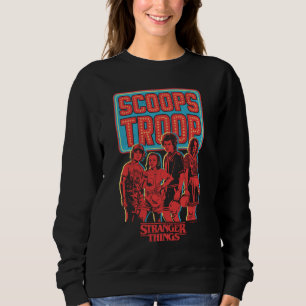 Stranger Things Scoops Troop Portrait Sweatshirt