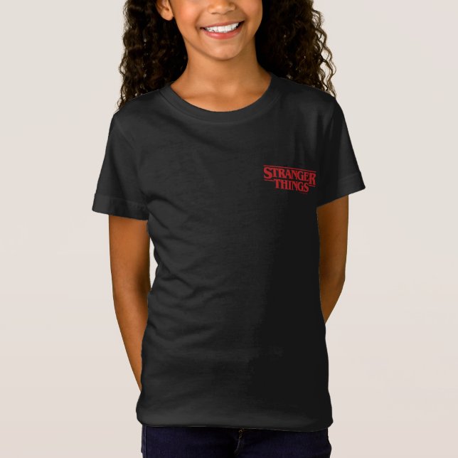 Stranger Things Solid Logo Left Chest T-Shirt (Front)