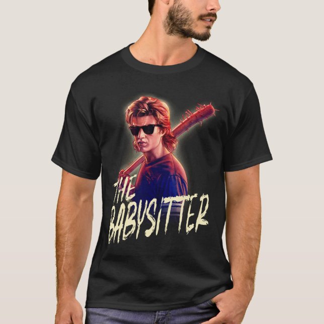 Stranger Things Steve The Babysitter Portrait T-Shirt (Front)