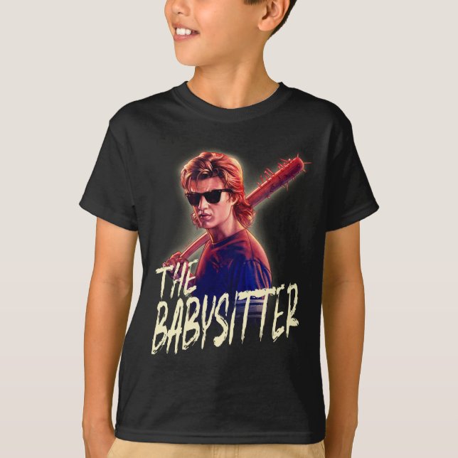 Stranger Things Steve The Babysitter Portrait T-Shirt (Front)