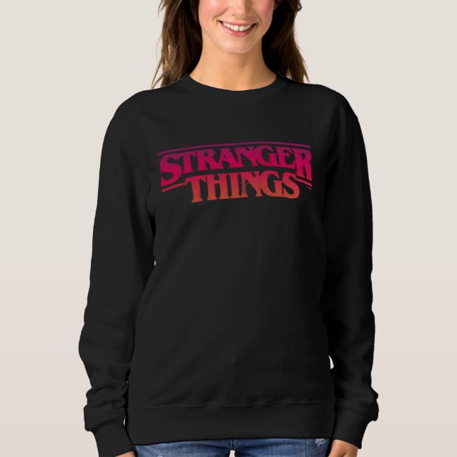 Stranger Things Text Logo Gradient Red Orange Sweatshirt (Front)