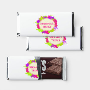 Stranger thinks quote in 80s tv show style hershey bar favors