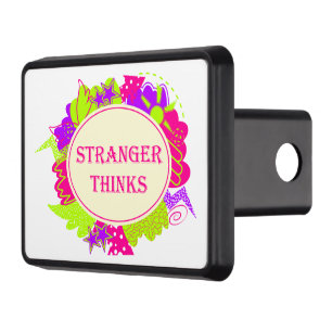 Stranger thinks quote in 80s tv show style hitch cover