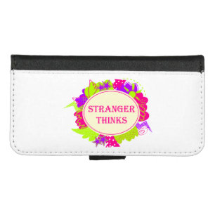 Stranger thinks quote in 80s tv show style iPhone 8/7 wallet case