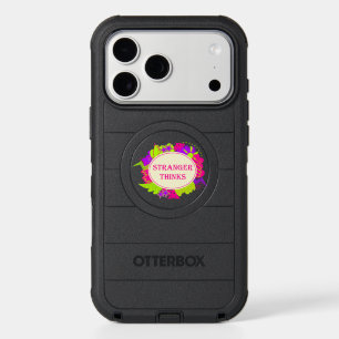 Stranger thinks quote in 80s tv show style iPhone 17 pro max case