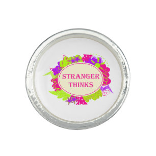 Stranger thinks quote in 80s tv show style ring