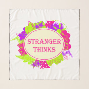Stranger thinks quote in 80s tv show style scarf