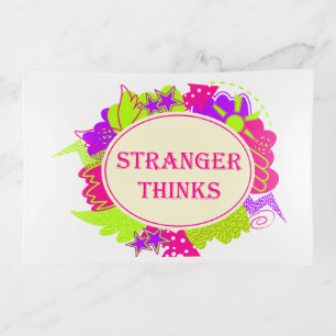 Stranger thinks quote in 80s tv show style trinket tray