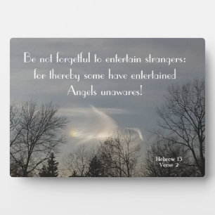 STRANGERS MAY BE ANGELS PLAQUE