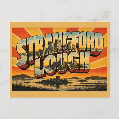 Strangford Lough Northern Ireland Vintage Travel Postcard
