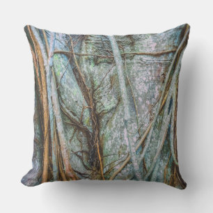 Strangler Fig Abstract Outdoor Pillow
