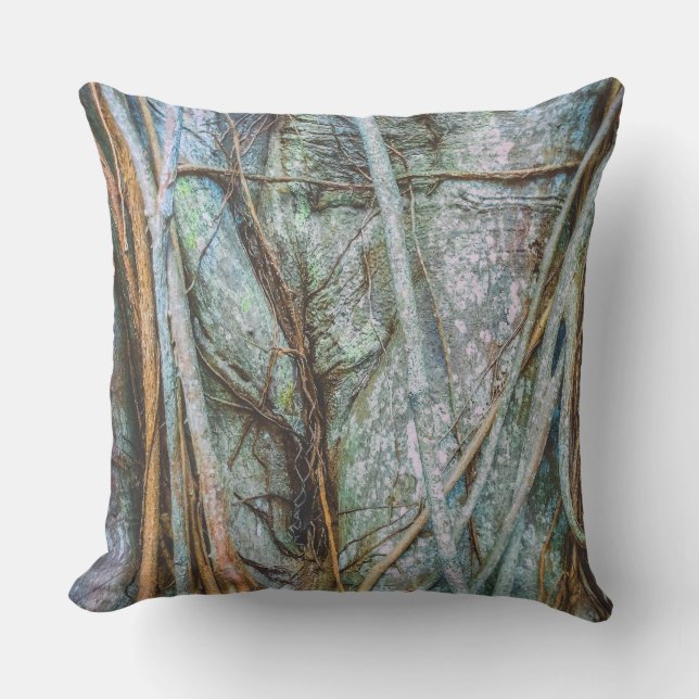 Strangler Fig Abstract Outdoor Pillow (Front)