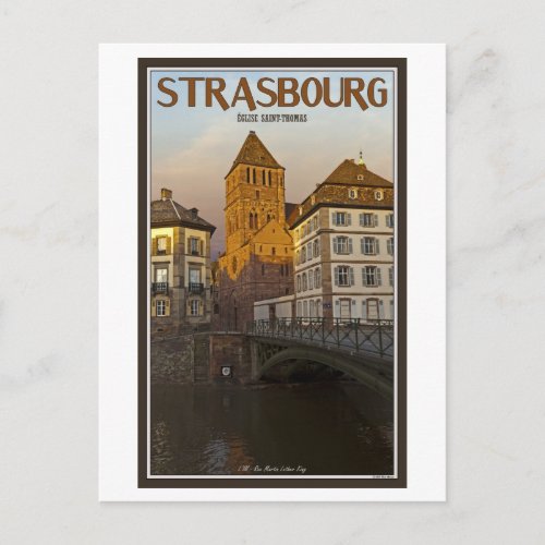 Strasboug _ Ill River and St Thomas Postcard