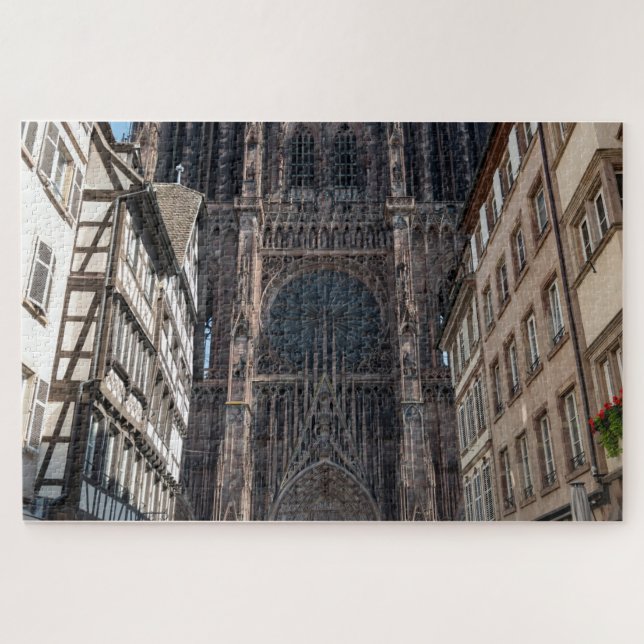 Strasbourg Alsace France  Notre Dame Cathedral Jigsaw Puzzle (Horizontal)