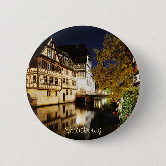 Strasbourg at night button (Front)