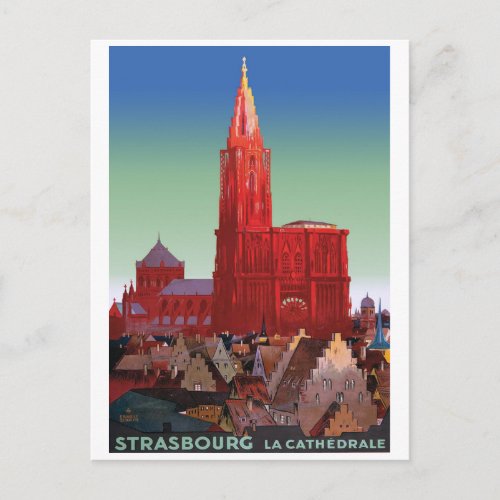Strasbourg Cathedral France Postcard