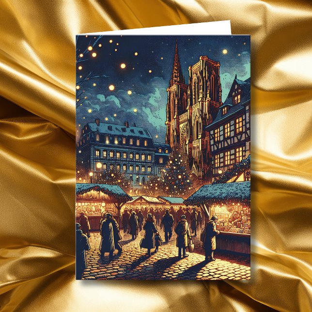 Strasbourg, France Joyeux Noël Christmas Holiday Card (Creator Uploaded)