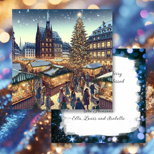 Strasbourg, France Personalized Christmas Holiday Card