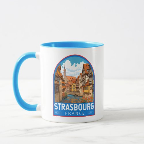 Strasbourg France Travel Art Vintage Mug