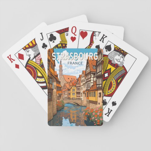 Strasbourg France Travel Art Vintage Poker Cards