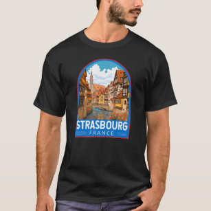 Strasbourg France Travel Art Vintage T-Shirt