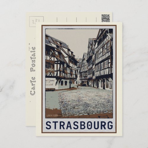Strasbourg Historical center illustration France Postcard