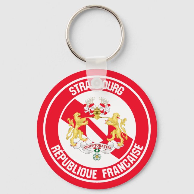 Strasbourg Round Emblem Keychain (Front)
