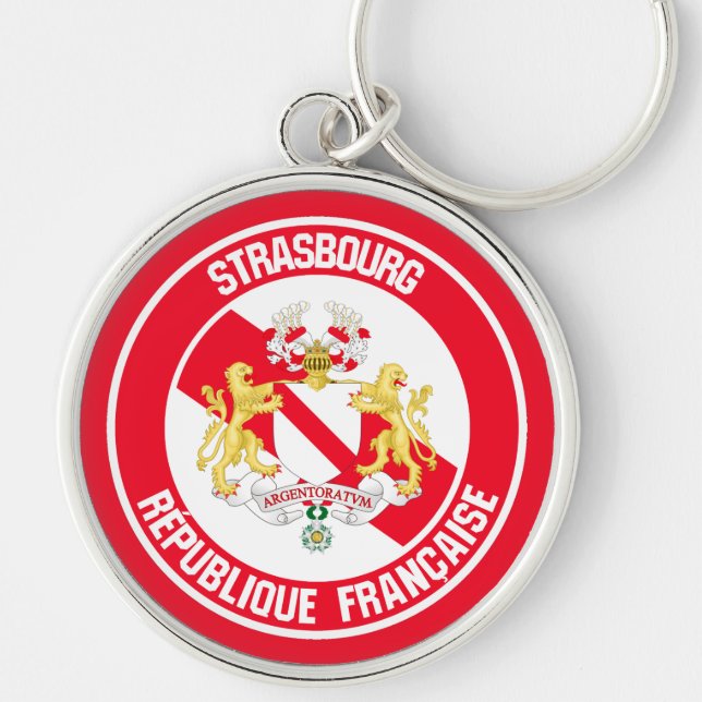 Strasbourg Round Emblem Keychain (Front)