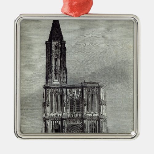 Strasburg Cathedral Metal Ornament