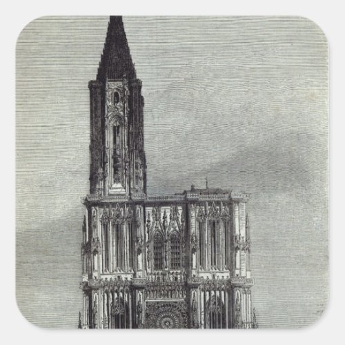 Strasburg Cathedral Square Sticker