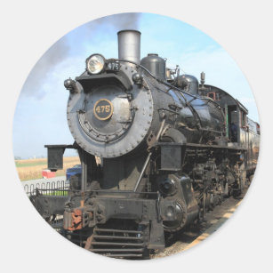 2 x Vinyl Stickers 10cm Model Train Steam Locomotive  #45750 