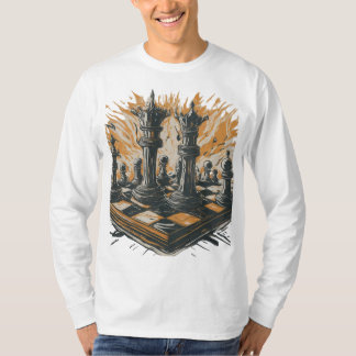 Strategic Chessboard Sketch T-Shirt