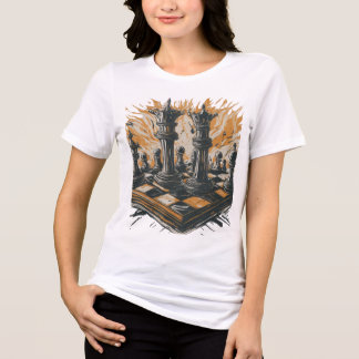 Strategic Chessboard Sketch T-Shirt Tri-Blend Shirt