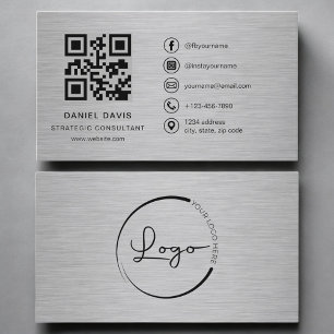 Strategic Consultant Metal QR Code Business Card
