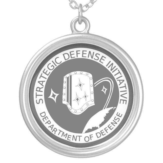 Strategic Defense Initiative Organization Silver Plated Necklace (Front)