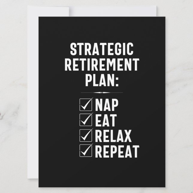 Strategic Retirement Plan - Coworker Boss Leaving Save The Date (Front)