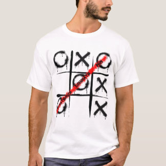Strategize Dominate Win Tic Tac Toe Grafitti Desig T-Shirt