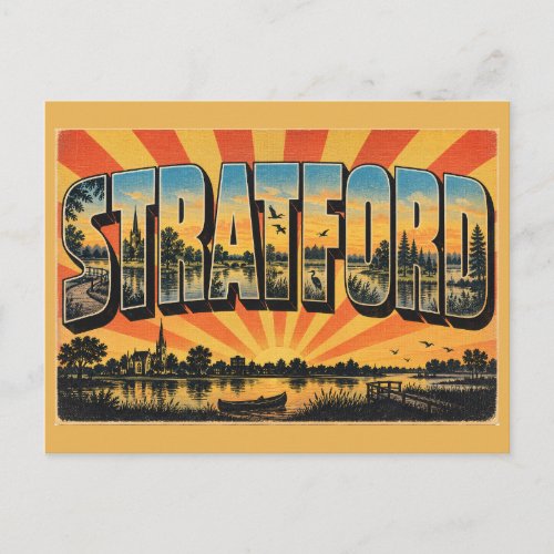 Stratford PEI Riverfront Trails Birdwatching Art Postcard