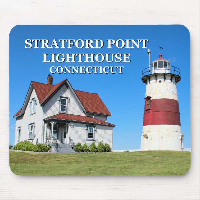 Stratford Point Lighthouse, Connecticut Mousepad (Front)