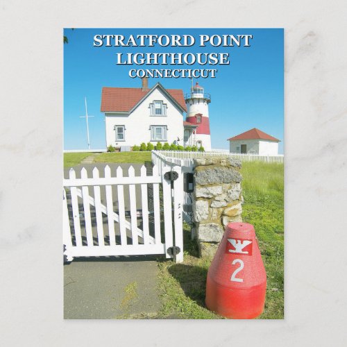 Stratford Point Lighthouse Connecticut Postcard